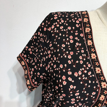 Rochie lejeră cu mâneci scurte și legături în talie