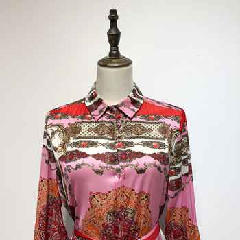 Női ruha hosszú ujjú, derékban megkötős