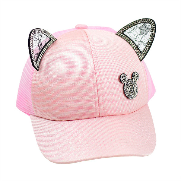 Pălărie pentru copii de ultimă generație cu vizor și element 3D pentru fete