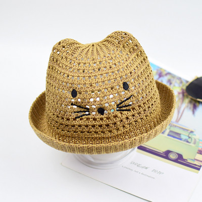 Actuala palarie de vara pentru copii cu broderie in mai multe culori