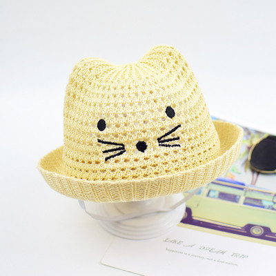 Actuala palarie de vara pentru copii cu broderie in mai multe culori