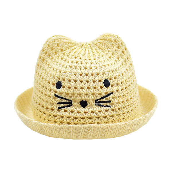Actuala palarie de vara pentru copii cu broderie in mai multe culori