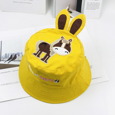 Pălărie zilnică de vară pentru copii cu aplicație colorată și element 3D