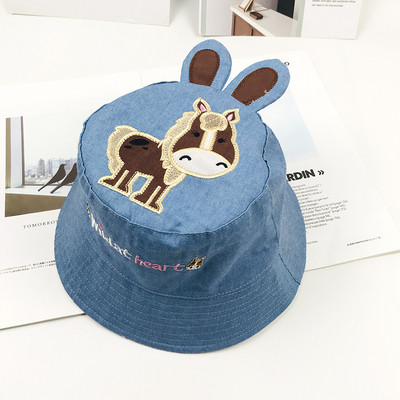 Pălărie zilnică de vară pentru copii cu aplicație colorată și element 3D