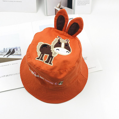 Pălărie zilnică de vară pentru copii cu aplicație colorată și element 3D