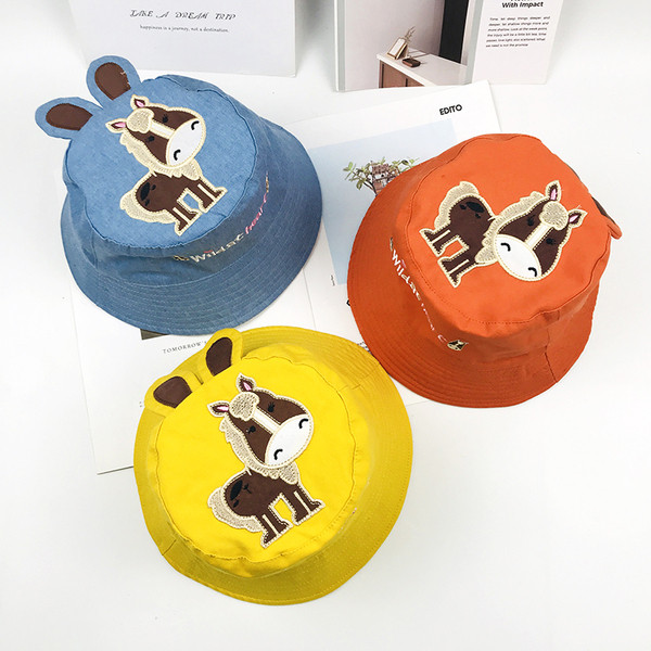 Pălărie zilnică de vară pentru copii cu aplicație colorată și element 3D