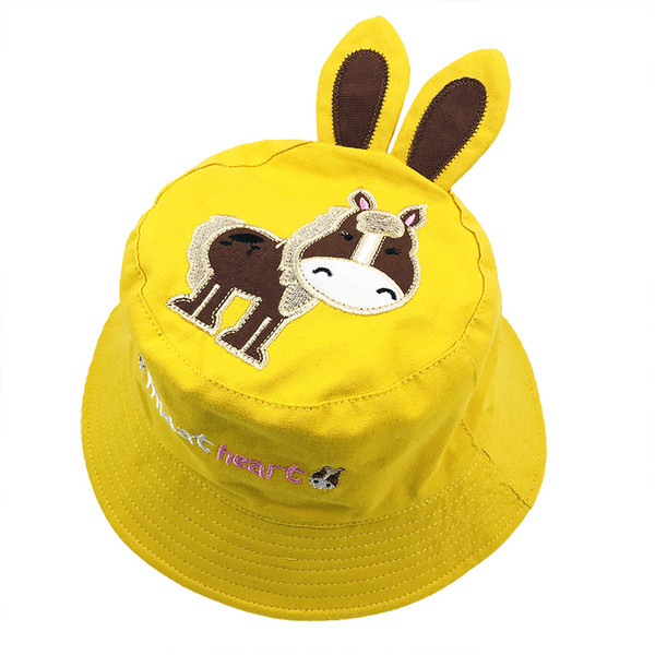 Pălărie zilnică de vară pentru copii cu aplicație colorată și element 3D