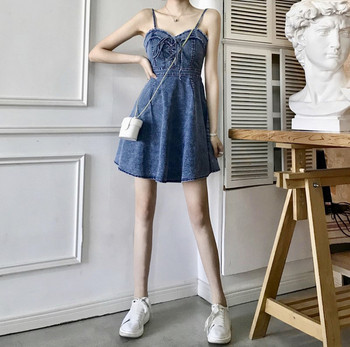 Fusta dama casual din denim - model decupat