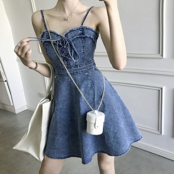 Fusta dama casual din denim - model decupat