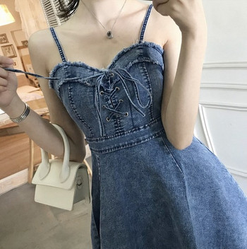 Fusta dama casual din denim - model decupat