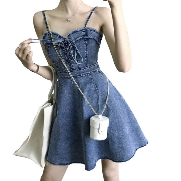 Fusta dama casual din denim - model decupat