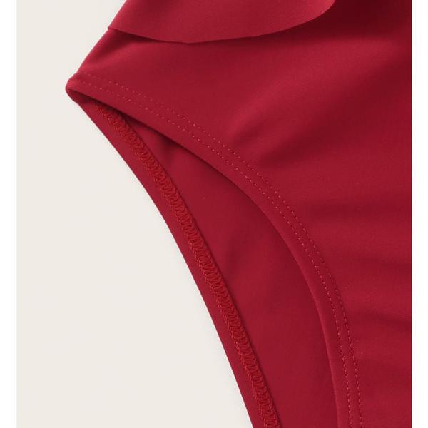 Costum de baie complet pentru copii elegant pentru fete în roșu