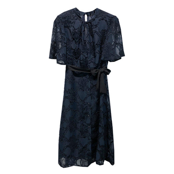 Rochie de dama lunga din dantela in albastru