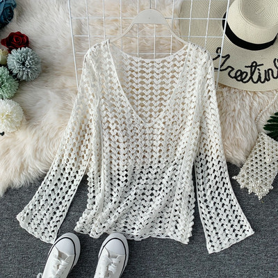 Bluza de dama tricotata in doua culori