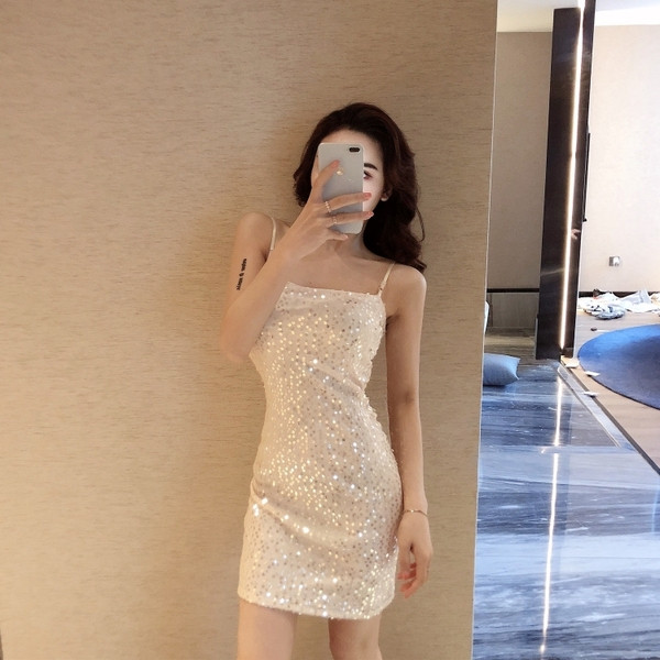 Rochie de dama eleganta cu bretele subtiri in doua culori