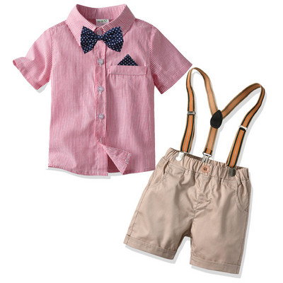 Set modern pentru copii din doua piese pentru baieti camasa + pantaloni