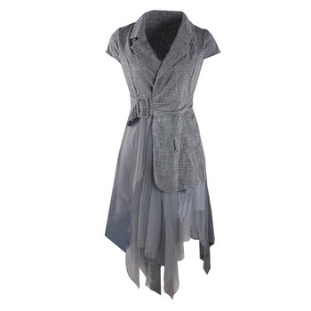 Rochie moderna de dama cu decolteu in V si tul