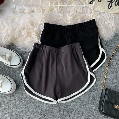 Pantaloni scurți casual dama cu elastic in trei culori