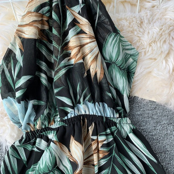 Rochie moderna de dama lunga cu model floral