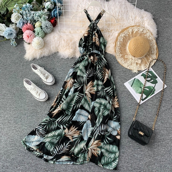 Rochie moderna de dama lunga cu model floral