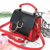 Geanta de dama eleganta cu maner lung si element metalic in mai multe culori