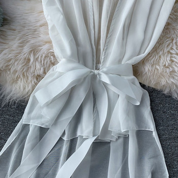 Rochie de dama cu panglica in trei culori