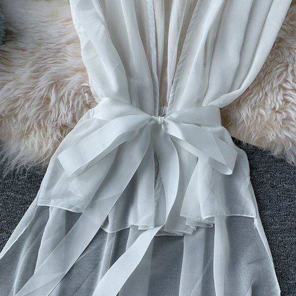 Rochie de dama cu panglica in trei culori