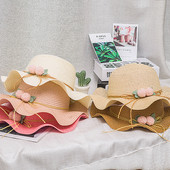 Palarie de plaja pentru copii cu element 3D in mai multe culori