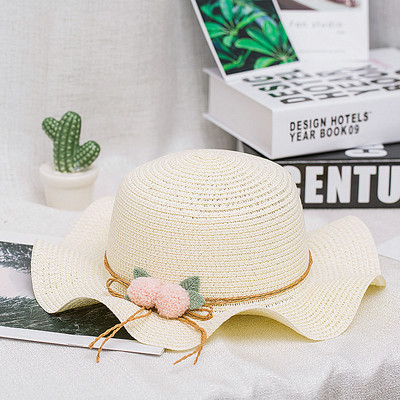 Palarie de plaja pentru copii cu element 3D in mai multe culori