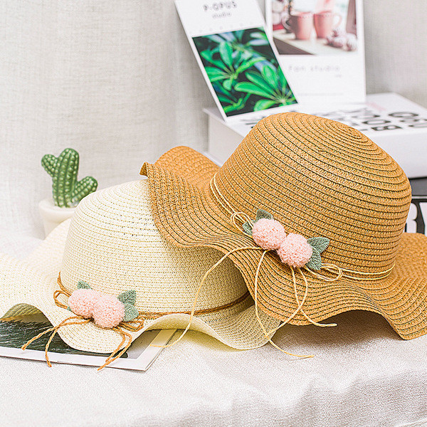 Palarie de plaja pentru copii cu element 3D in mai multe culori