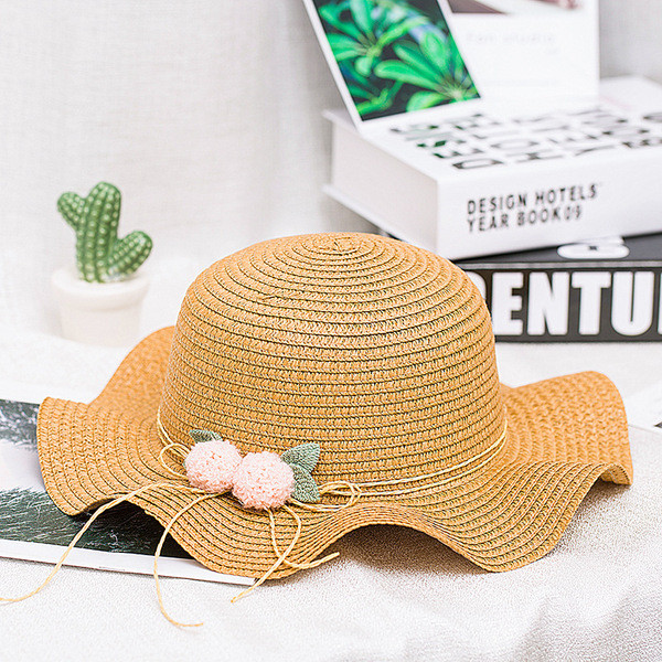 Palarie de plaja pentru copii cu element 3D in mai multe culori