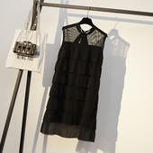 Rochie moderna de dama cu cravate in negru