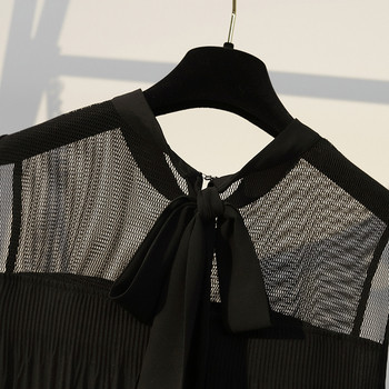 Rochie moderna de dama cu cravate in negru