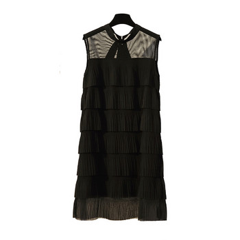 Rochie moderna de dama cu cravate in negru