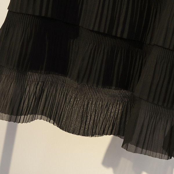 Rochie moderna de dama cu cravate in negru