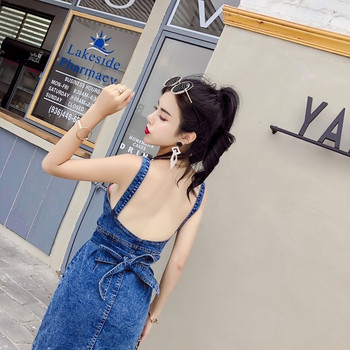 Rochie casual de dama lunga din denim