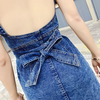 Rochie casual de dama lunga din denim