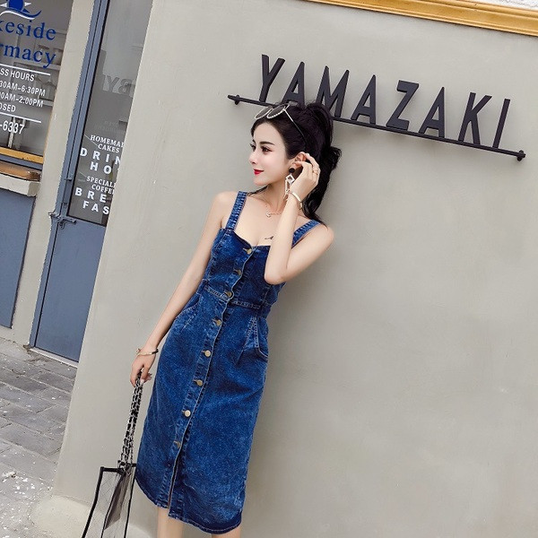 Rochie casual de dama lunga din denim