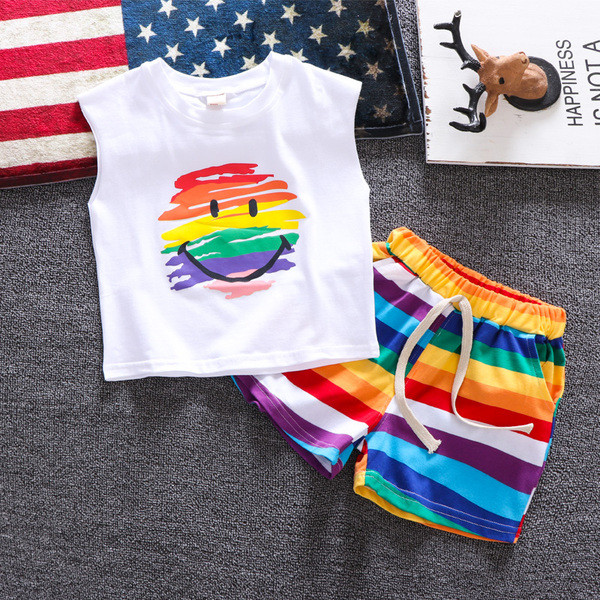 Set pentru copii colorat pentru baieti in doua parti