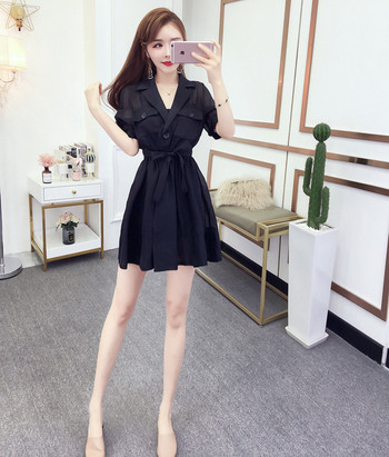 Rochie de dama actuala in alb si negru - model croiat