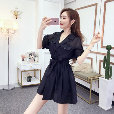 Rochie de dama actuala in alb si negru - model croiat