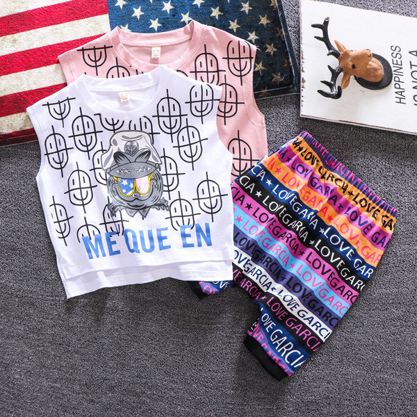 Set copii model nou in alb si roz pentru baieti