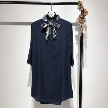 Rochie larga de dama cu panglica la decolteu