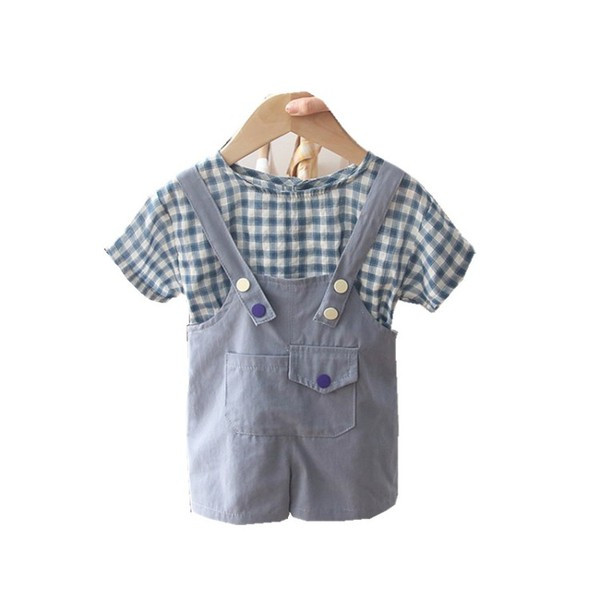 Set pentru copii modern bluza + salopeta in doua culori