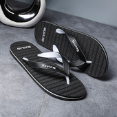 Ежедневни мъжки чехли с надпис-в три цвята