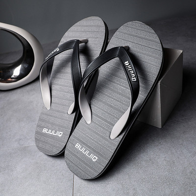 Ежедневни мъжки чехли с надпис-в три цвята