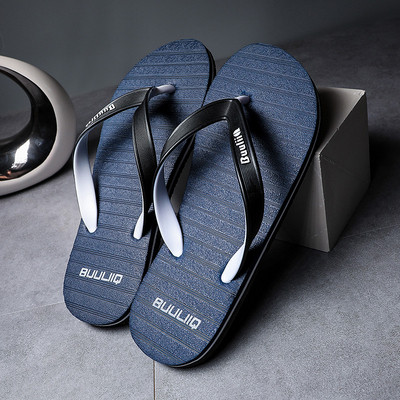 Ежедневни мъжки чехли с надпис-в три цвята