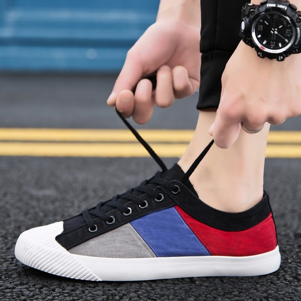 Adidasi moderni pentru barbati cu talpa plate - in trei culori