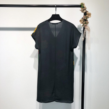 Rochie dama - model drept cu model floral