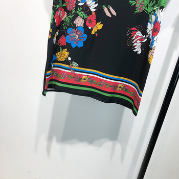 Rochie dama - model drept cu model floral